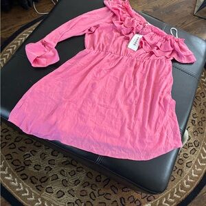 Vero Moda One Shoulder Pink Dress